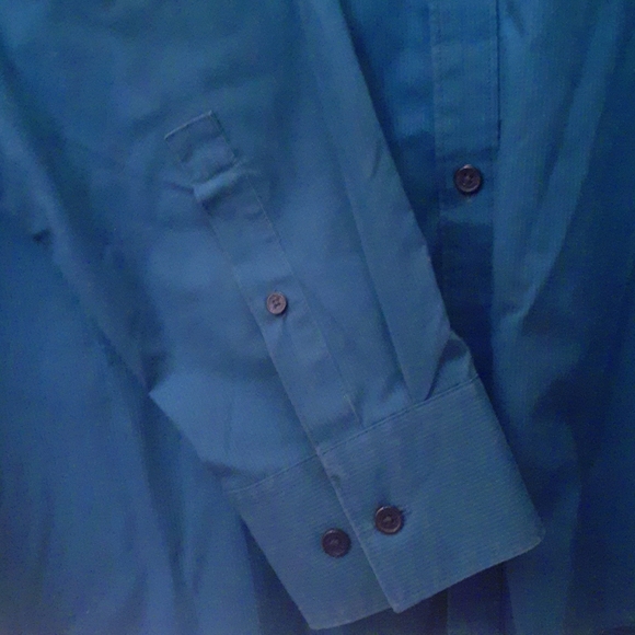 Calvin Klein, XL, Dress Shirt, Dark Blue Button-down - Picture 4 of 5